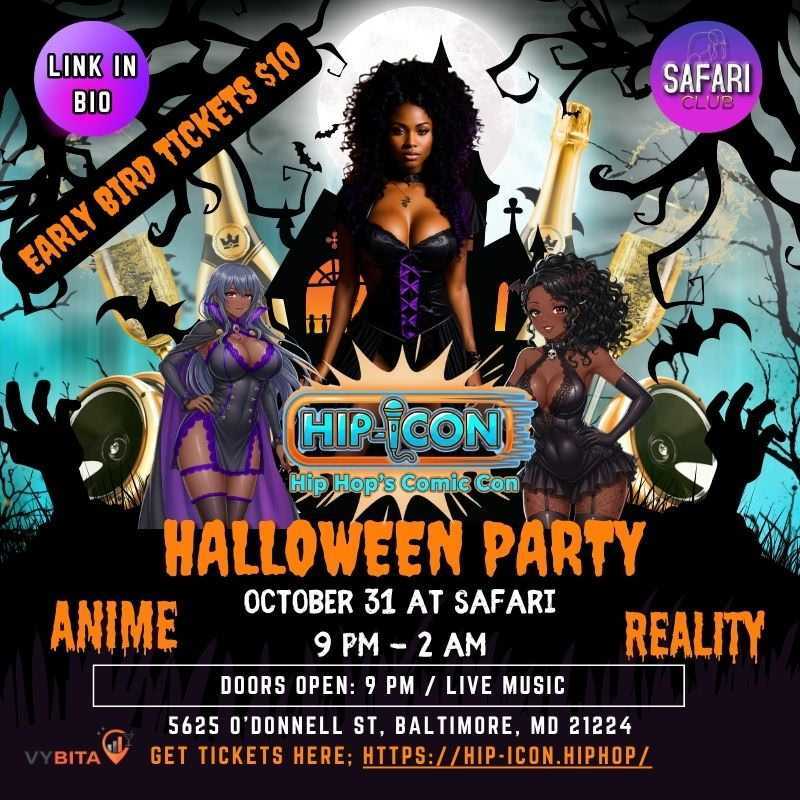 HIP-ICON Halloween Party flyer