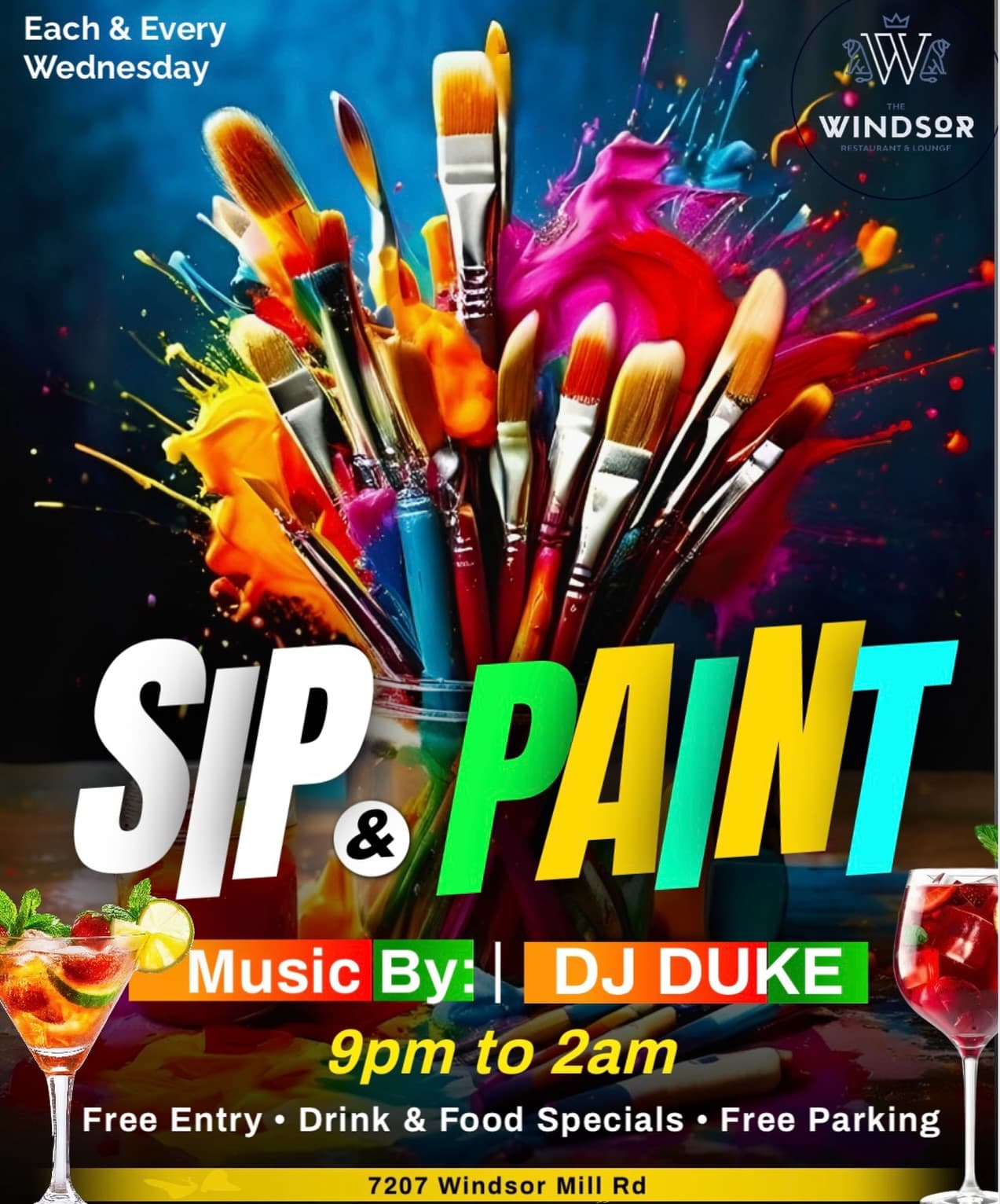 Sip & Paint flyer